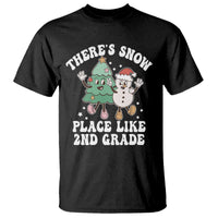 Christmas Teacher T Shirt Theres Snow Place Like 2nd Grade Merry Xmas Retro Groovy - Wonder Print Shop
