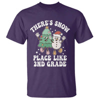 Christmas Teacher T Shirt Theres Snow Place Like 2nd Grade Merry Xmas Retro Groovy - Wonder Print Shop