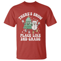 Christmas Teacher T Shirt Theres Snow Place Like 2nd Grade Merry Xmas Retro Groovy - Wonder Print Shop