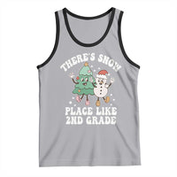 Christmas Teacher Tank Top There’s Snow Place Like 2nd Grade Merry Xmas Retro Groovy