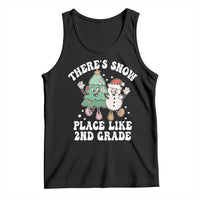 Christmas Teacher Tank Top There’s Snow Place Like 2nd Grade Merry Xmas Retro Groovy