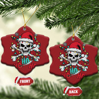 Xmas Pirate Skull Christmas Ornament Yo Ho Ho Boat Cruise Xmas Crossbones - Wonder Print Shop