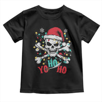 Christmas Pirate Skull Toddler T Shirt Yo Ho Ho Boat Cruise Xmas Crossbones