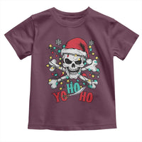 Christmas Pirate Skull Toddler T Shirt Yo Ho Ho Boat Cruise Xmas Crossbones