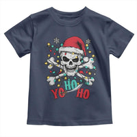 Christmas Pirate Skull Toddler T Shirt Yo Ho Ho Boat Cruise Xmas Crossbones