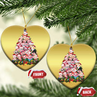 Cute Pink Pigs Xmas Tree Christmas Ornament Funny Farmer Xmas Lights Festive Vibe - Wonder Print Shop