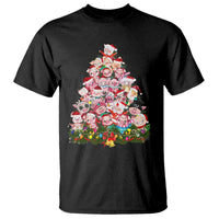 Cute Pink Pigs Christmas Tree T Shirt Funny Farmer Xmas Lights Festive Vibe - Wonder Print Shop