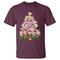 Cute Pink Pigs Christmas Tree T Shirt Funny Farmer Xmas Lights Festive Vibe - Wonder Print Shop
