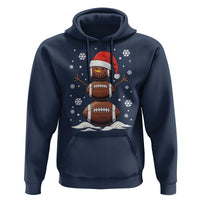 Christmas Football Hoodie Rugby Snowman Xmas Festive Holiday Sports