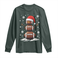 Christmas Football Long Sleeve Shirt Rugby Snowman Xmas Festive Holiday Sports