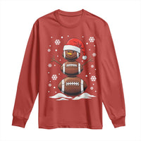 Christmas Football Long Sleeve Shirt Rugby Snowman Xmas Festive Holiday Sports