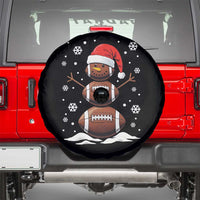 Christmas Football Spare Tire Cover Rugby Snowman Xmas Festive Holiday Sports