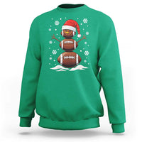 Christmas Football Sweatshirt Rugby Snowman Xmas Festive Holiday Sports - Wonder Print Shop