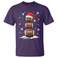 Christmas Football T Shirt Rugby Snowman Xmas Festive Holiday Sports - Wonder Print Shop