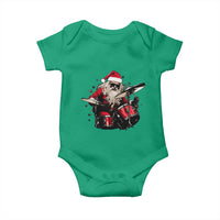 Funny Rock'n Roll Santa Claus Baby Onesie Cool Drummer Festive Christmas