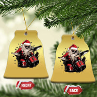 Funny Rock'n Roll Santa Claus Christmas Ornament Cool Drummer Festive Christmas - Wonder Print Shop