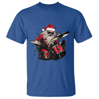 Funny Rock'n Roll Santa Claus T Shirt Cool Drummer Festive Christmas - Wonder Print Shop