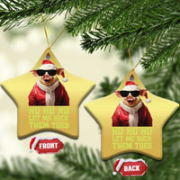 Funny Pig Santa Christmas Ornament Ho Ho Ho Let Me Suck Them Toes Weird Festive Christmas - Wonder Print Shop