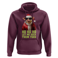 Funny Pig Santa Hoodie Ho Ho Ho Let Me Suck Them Toes Weird Festive Christmas