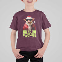 Funny Pig Santa T Shirt For Kid Ho Ho Ho Let Me Suck Them Toes Weird Festive Christmas - Wonder Print Shop