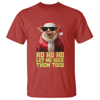 Funny Pig Santa T Shirt Ho Ho Ho Let Me Suck Them Toes Weird Festive Christmas - Wonder Print Shop