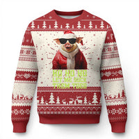 Funny Pig Santa Ugly Christmas Sweater Ho Ho Ho Let Me Suck Them Toes Weird Festive Christmas - Wonder Print Shop