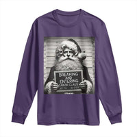 Funny Santa Mugshot Long Sleeve Shirt Naughty Christmas Festive Vibe