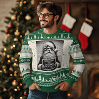 Funny Santa Mugshot Ugly Christmas Sweater Naughty Christmas Festive Vibe - Wonder Print Shop