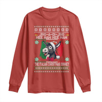 Italian Christmas Donkey Long Sleeve Shirt Funny Jing A Di Jing Hee Haw Italy Flag