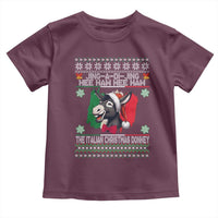 Italian Christmas Donkey Toddler T Shirt Funny Jing A Di Jing Hee Haw Italy Flag