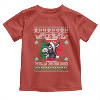 Italian Christmas Donkey Toddler T Shirt Funny Jing A Di Jing Hee Haw Italy Flag