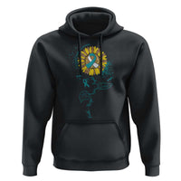 Faith Hope Love Fight Cervical Cancer Awareness Teal Ribbon Hoodie - Wonder Print Shop