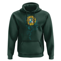 Faith Hope Love Fight Cervical Cancer Awareness Teal Ribbon Hoodie - Wonder Print Shop
