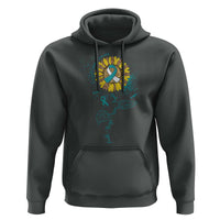 Faith Hope Love Fight Cervical Cancer Awareness Teal Ribbon Hoodie - Wonder Print Shop