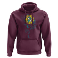Faith Hope Love Fight Cervical Cancer Awareness Teal Ribbon Hoodie - Wonder Print Shop