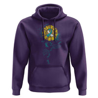 Faith Hope Love Fight Cervical Cancer Awareness Teal Ribbon Hoodie - Wonder Print Shop