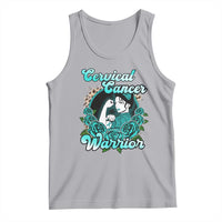 Cervical Cancer Warrior Tank Top Support Squad Survivor Fighter Teal Ribbon