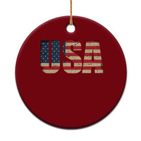 USA American Flag Ceramic Ornament Retro Vintage Patriotic - Wonder Print Shop