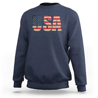 USA American Flag Sweatshirt Retro Vintage Patriotic