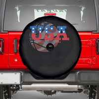 Basketball Spare Tire Cover USA Patriotic American Flag Stars and Stripes Team Sport Fan