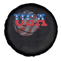 Basketball Spare Tire Cover USA Patriotic American Flag Stars and Stripes Team Sport Fan