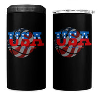 Basketball 4 in 1 Can Cooler Tumbler USA Patriotic American Flag Stars and Stripes Team Sport Fan