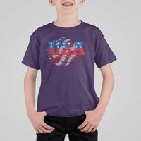 USA Basketball T Shirt For Kid Patriotic American Flag Stars and Stripes Team Sport Fan