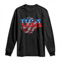Basketball Long Sleeve Shirt USA Patriotic American Flag Stars and Stripes Team Sport Fan