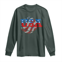 Basketball Long Sleeve Shirt USA Patriotic American Flag Stars and Stripes Team Sport Fan