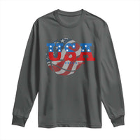 Basketball Long Sleeve Shirt USA Patriotic American Flag Stars and Stripes Team Sport Fan