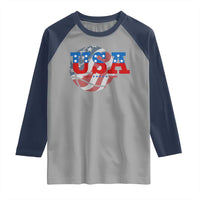 Basketball Raglan Shirt USA Patriotic American Flag Stars and Stripes Team Sport Fan
