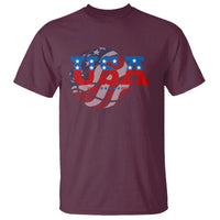 USA Basketball T Shirt Patriotic American Flag Stars and Stripes Team Sport Fan