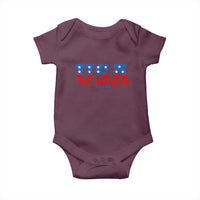 USA Patriotic Baby Onesie Red White Blue Stars