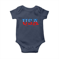 USA Patriotic Baby Onesie Red White Blue Stars